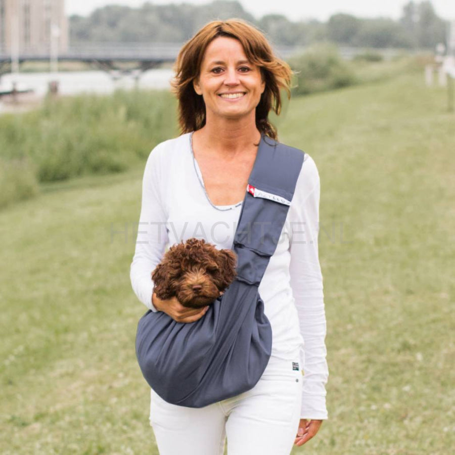 4Lazylegs - Tas Canvas Blauw/Grijs Xs-7 Kg Blauw/Grijs