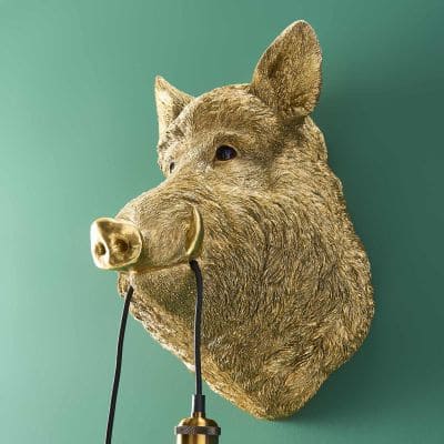 Werner Voss - Wandlamp wild zwijn Willy