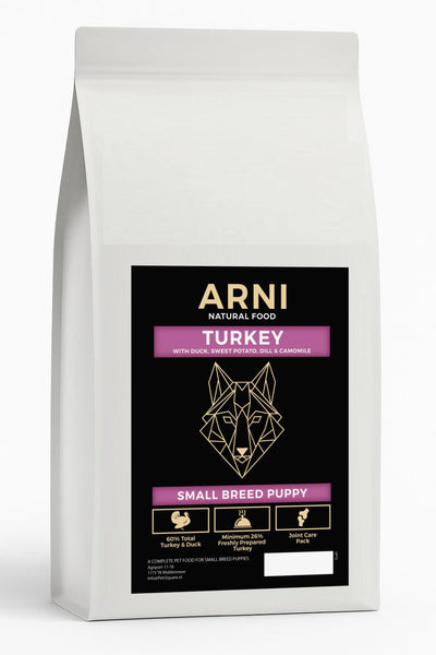 ARNI Natural Food - Puppy Turkey with Duck, Sweet Potato ,Dill and Chamomile
