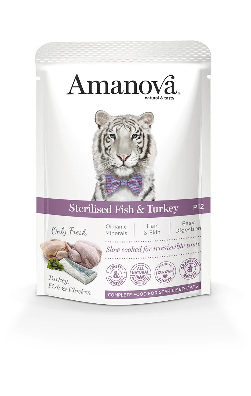 AMANOVA - Sterilised Cat - Witvis en Kalkoen