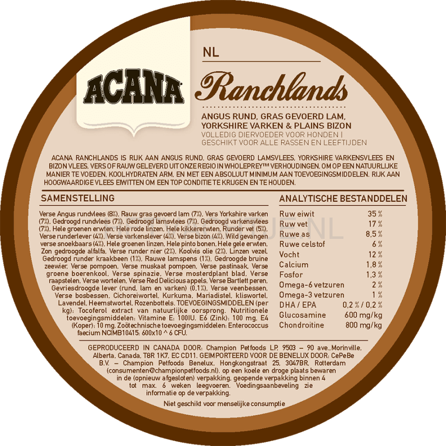 Acana Regionals Ranchlands Dog Hondenvoeding