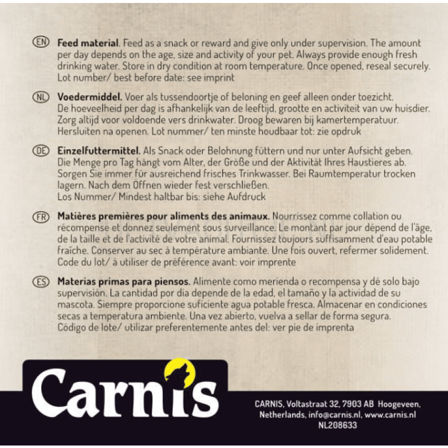 Carnis - Konijnenhuid Stukjes Hondensnack