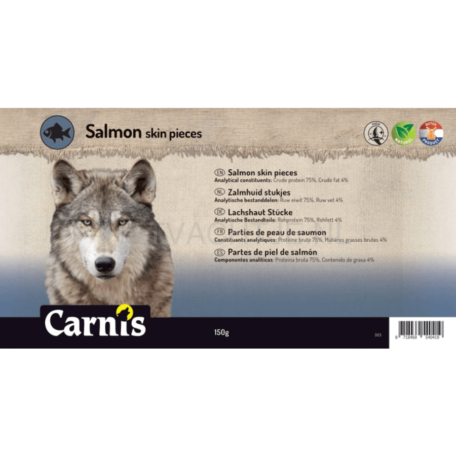 Carnis - Zalmhuid Stukjes Hondensnack