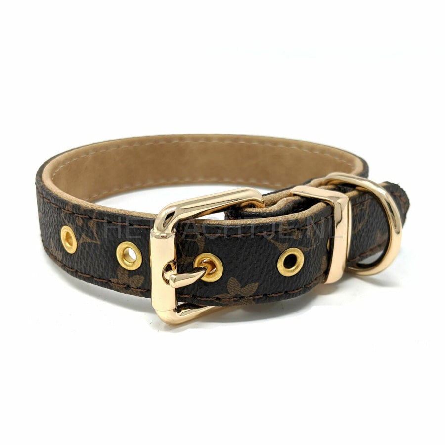 Catwalk Dog - Brown Flower Halsband
