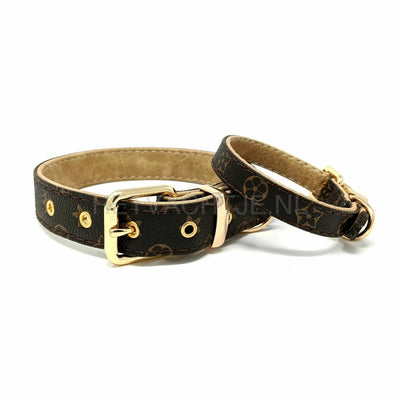 Catwalk Dog - Brown Flower Halsband