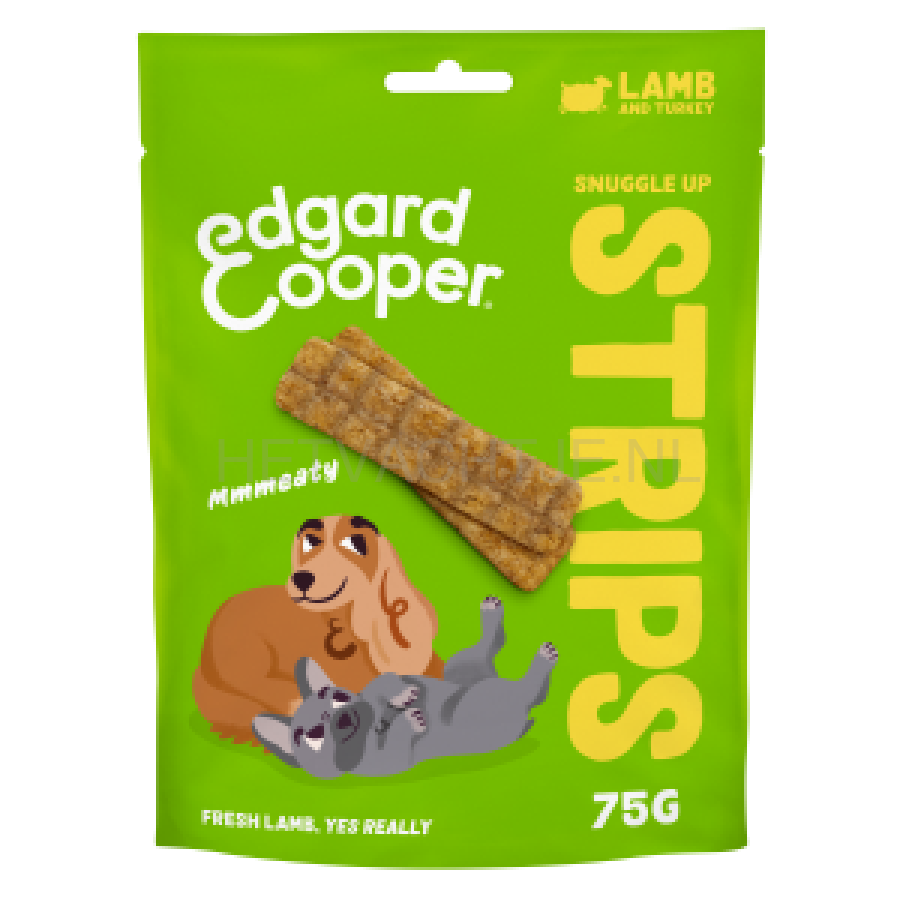 Edgard & Cooper Strips Lam & Kalkoen 75g / Alle leeftijden / Kalkoen