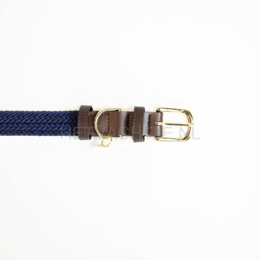 Kentucky - Hondenhalsband Gevlochten Marineblauw Halsbanden En Tuigjes Voor Huisdieren