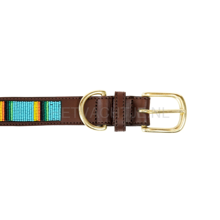 Kentucky - Hondenhalsband Handgemaakte Parels Licht Blauw Halsbanden En Tuigjes Voor Huisdieren
