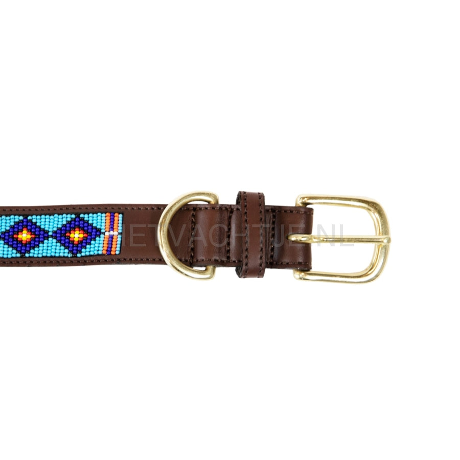 Kentucky - Hondenhalsband Handgemaakte Parels Marine Blauw Halsbanden En Tuigjes Voor Huisdieren