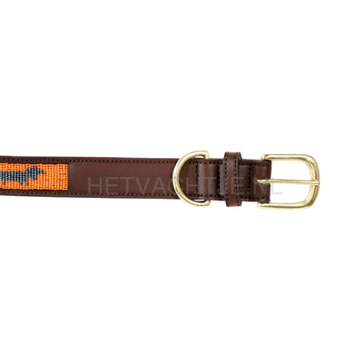 Kentucky -Hondenhalsband Handgemaakte Parels Oranje/zwart Halsbanden En Tuigjes Voor Huisdieren