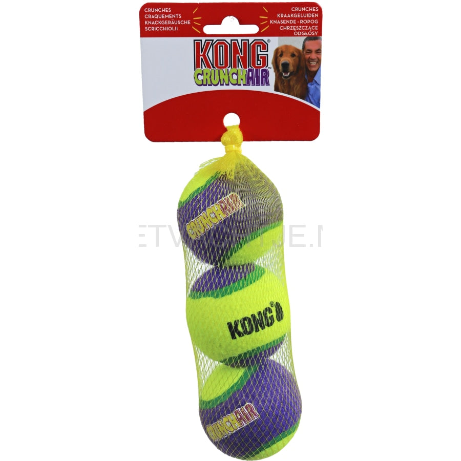 Kong Hond Crunchair Tennisbal Medium Net A 3 Stuks. Ballen