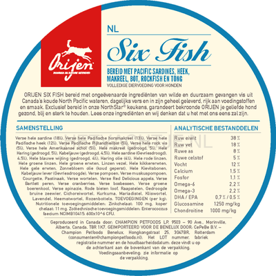 Orijen Whole Prey 6 Fish Dog Hondenvoeding