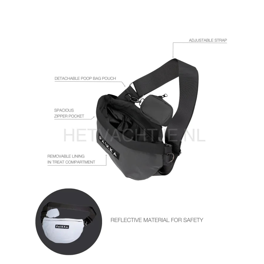 Paikka - Visibility treat Bag Dark One size / Zwart