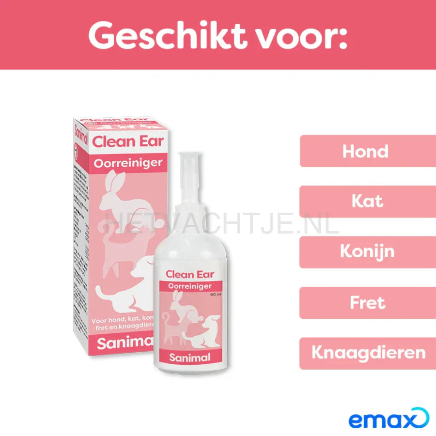 Sanimal - Clean ear oorreiniger 60ml