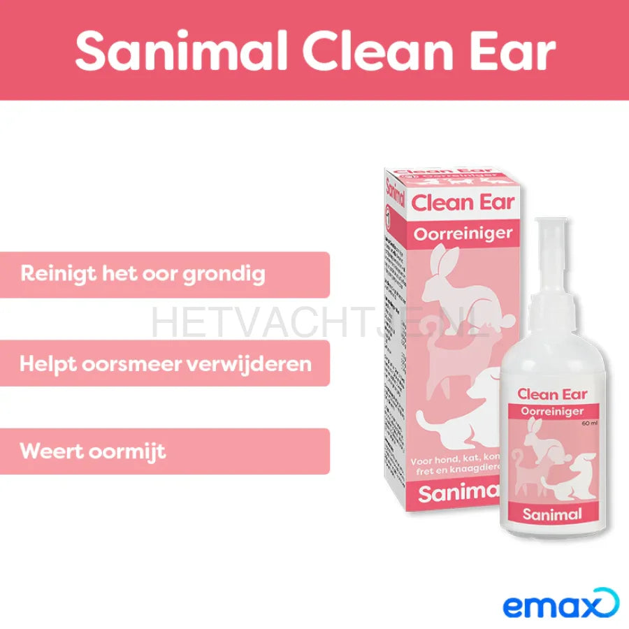 Sanimal - Clean ear oorreiniger 60ml