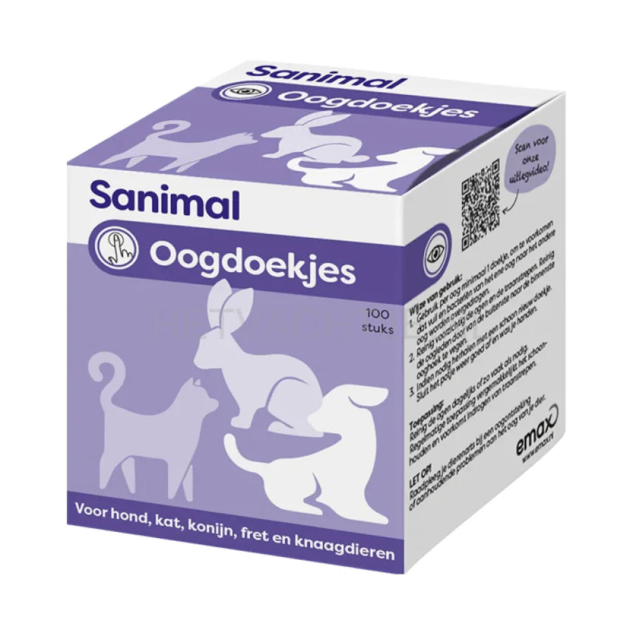 Sanimal - Oogdoekjes 100 stuks