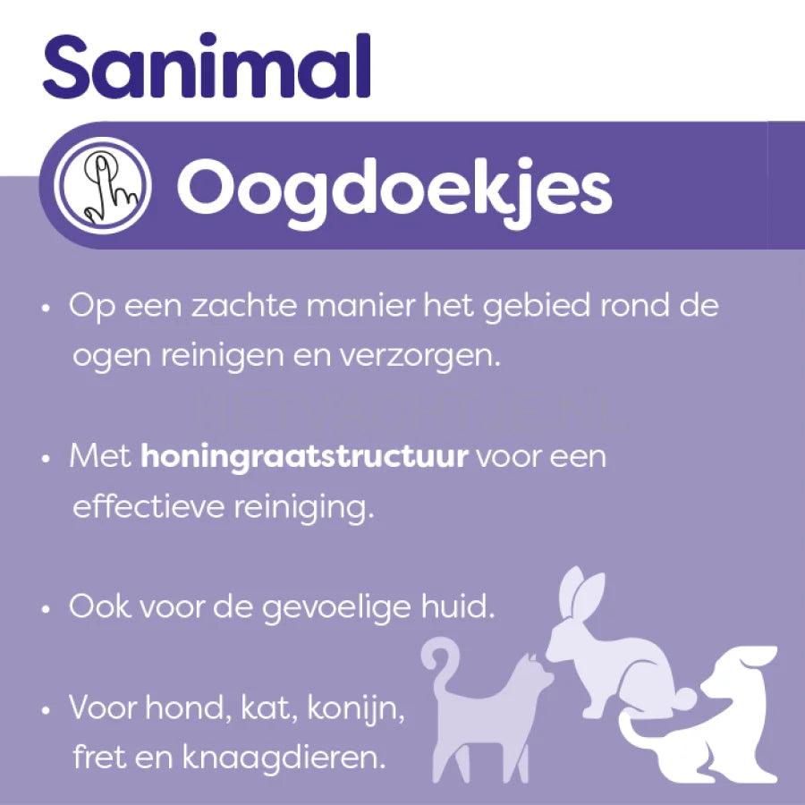 Sanimal - Oogdoekjes 100 stuks