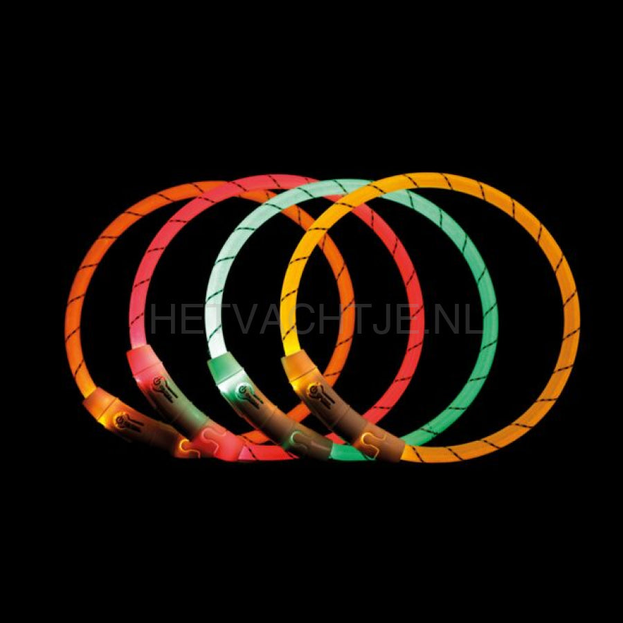 Trixie - Led Flash Lichtgevende Band Usb Roze