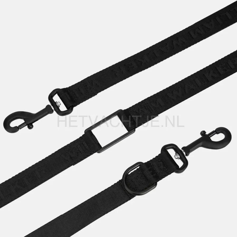 William Walker - Jacquard nylon hondenriem Nero
