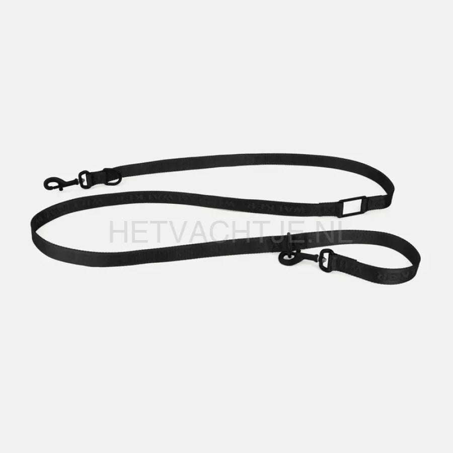 William Walker - Jacquard nylon hondenriem Nero