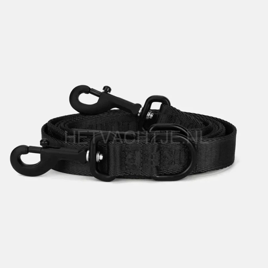William Walker - Jacquard nylon hondenriem Nero