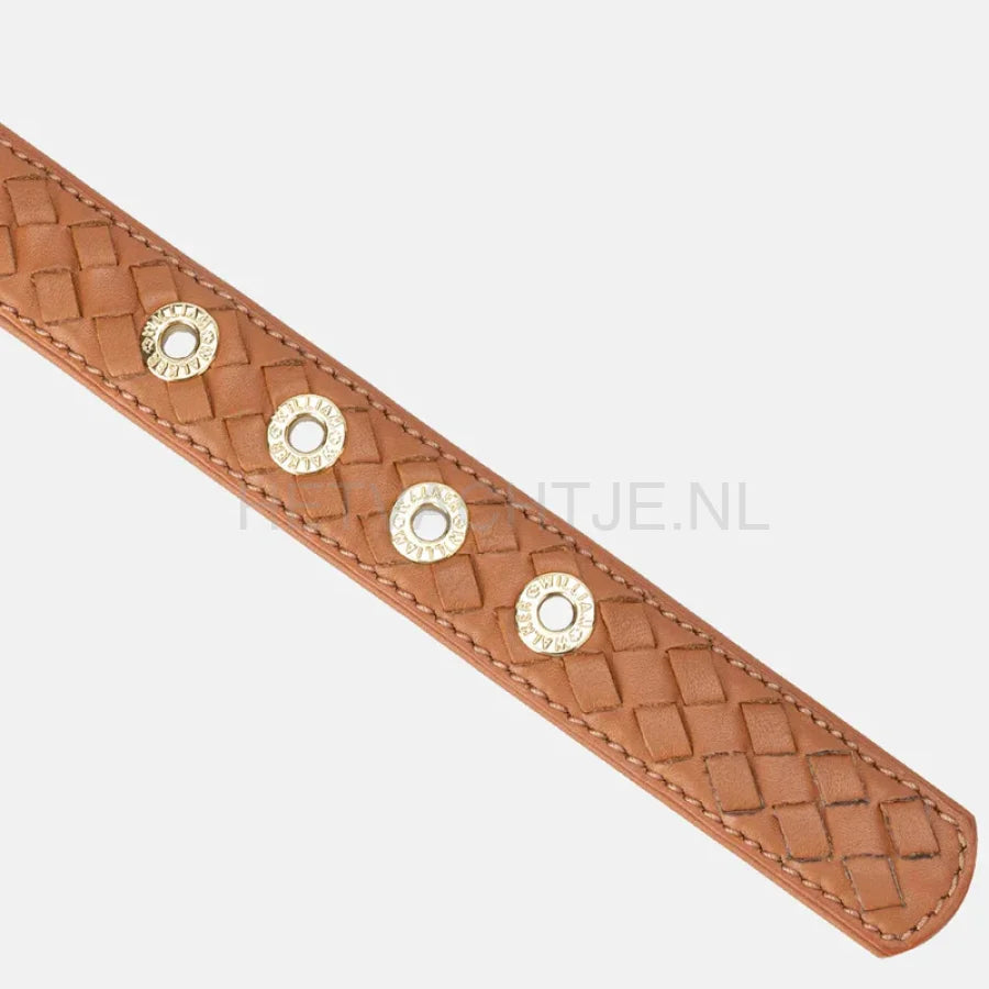 William Walker - Leren halsband Prestige Karamel