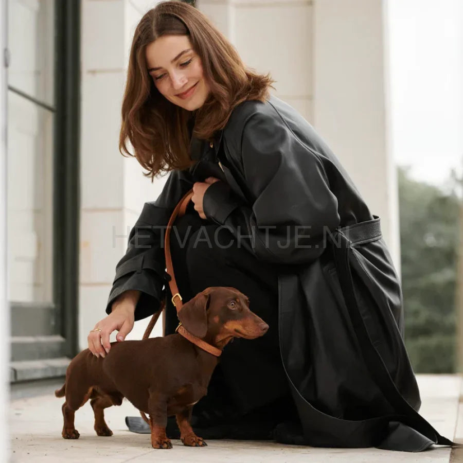 William Walker - Leren halsband Prestige Karamel