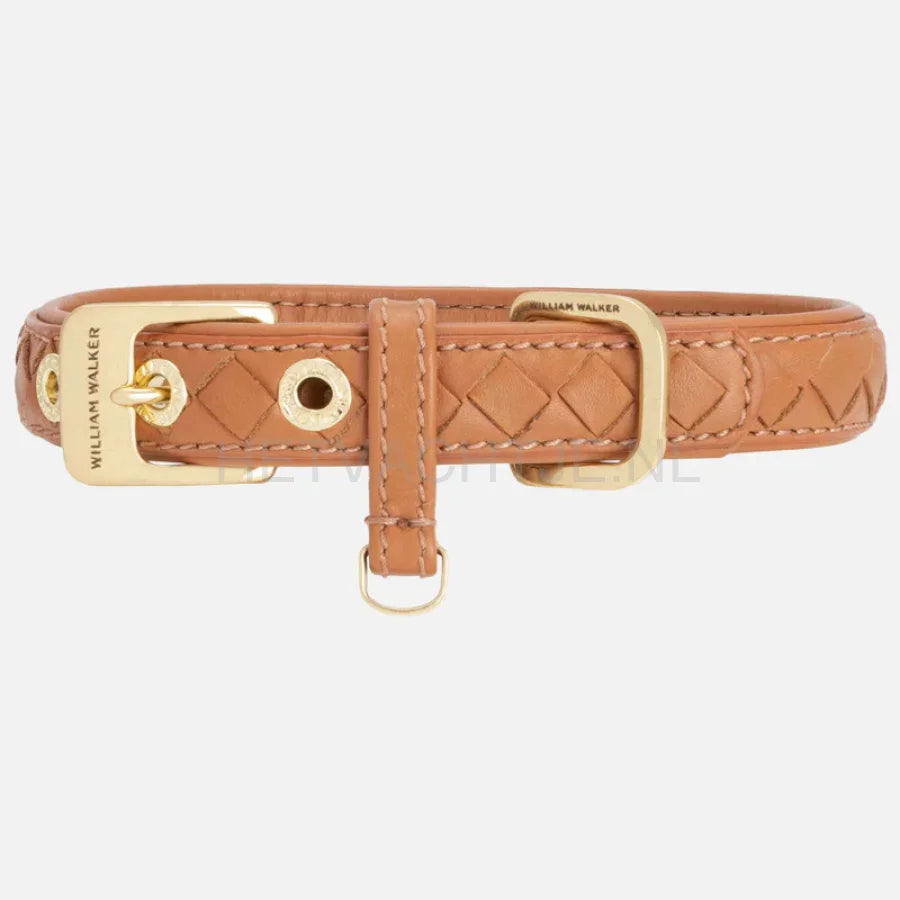 William Walker - Leren halsband Prestige Karamel