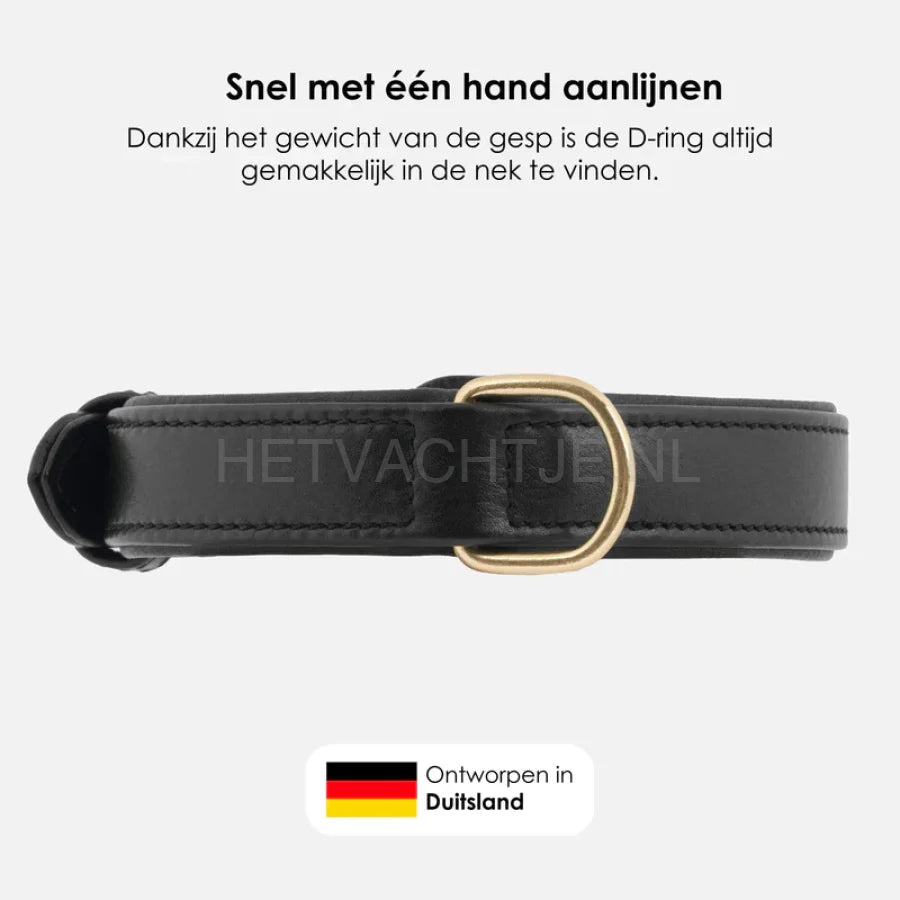 William Walker - Leren hondenhalsband Noir
