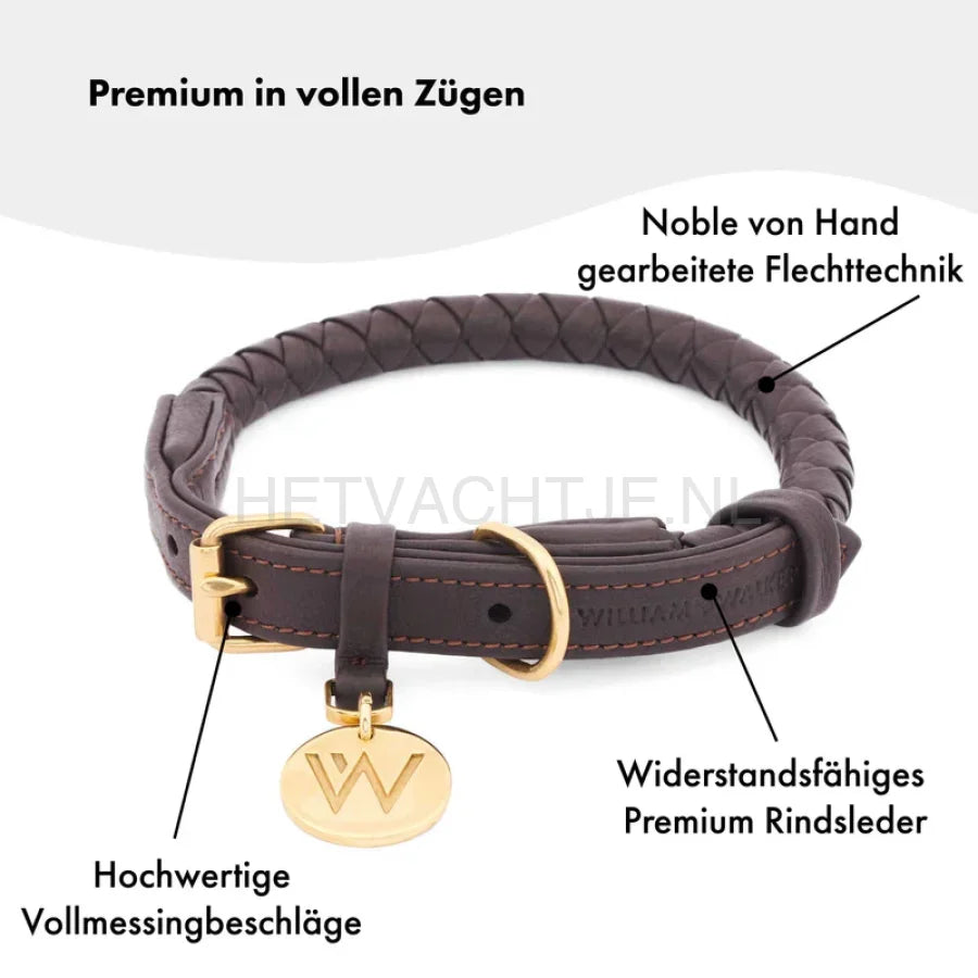 William Walker - Leren hondenhalsband Twisted Earth