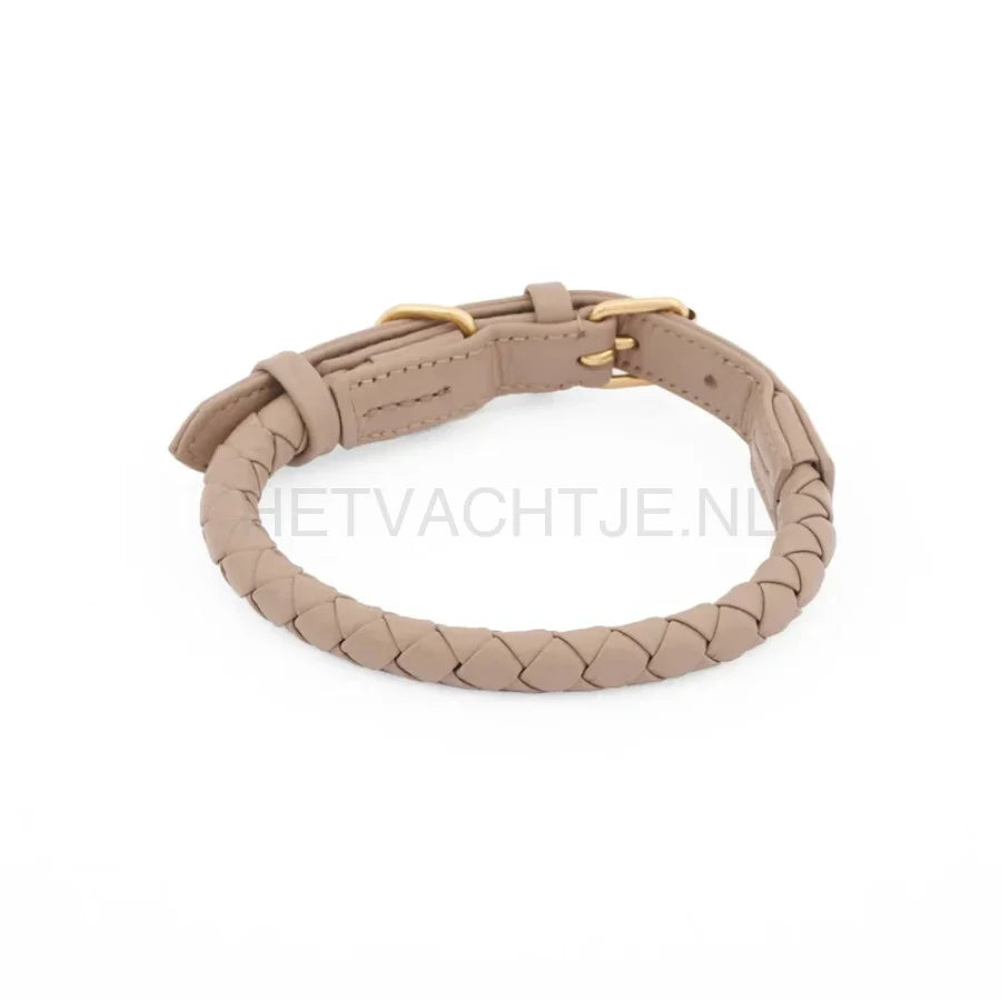 William Walker - Leren hondenhalsband Twisted Zand
