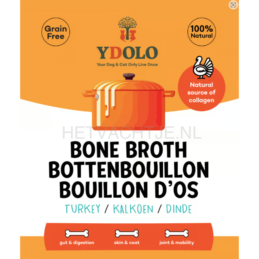Ydolo - bottenbouillon BIO Kalkoen 230ml / Kalkoen