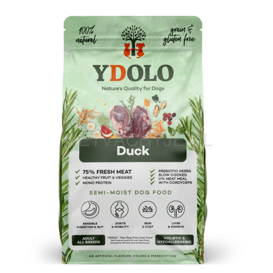Ydolo - Eend Hondenvoer 2.5kg / Volwassen / Eend