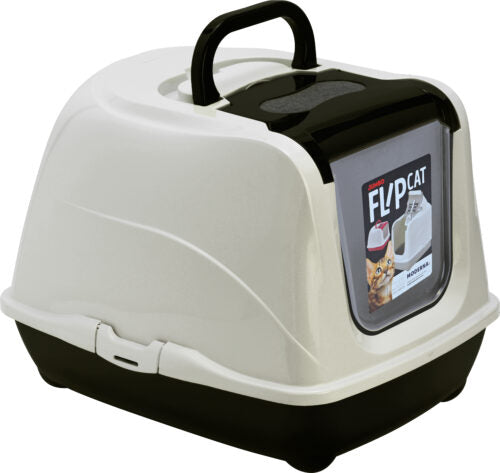 MODERNA - Kattentoilet Flip Cat Jumbo Zwart