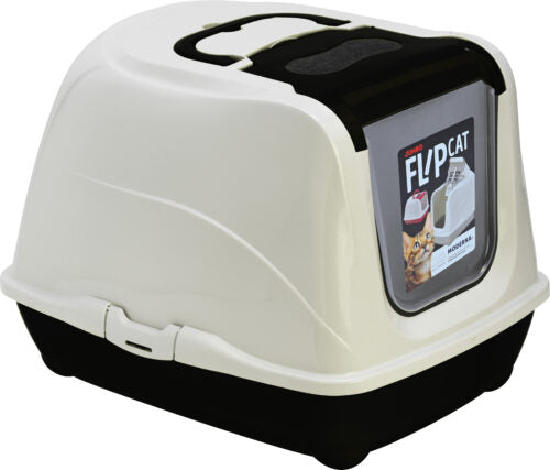 MODERNA - Kattentoilet Flip Cat Jumbo Zwart