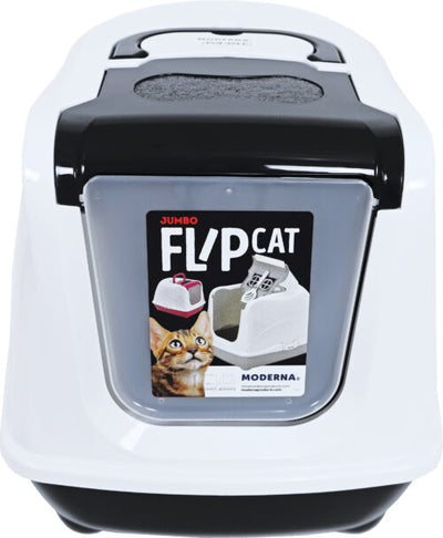 MODERNA - Kattentoilet Flip Cat Jumbo Zwart