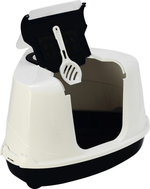 MODERNA - Kattentoilet Flip Corner Zwart/Wit