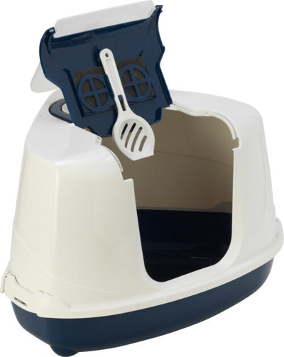 MODERNA - Kattentoilet Flip Corner Blue Berry/Wit