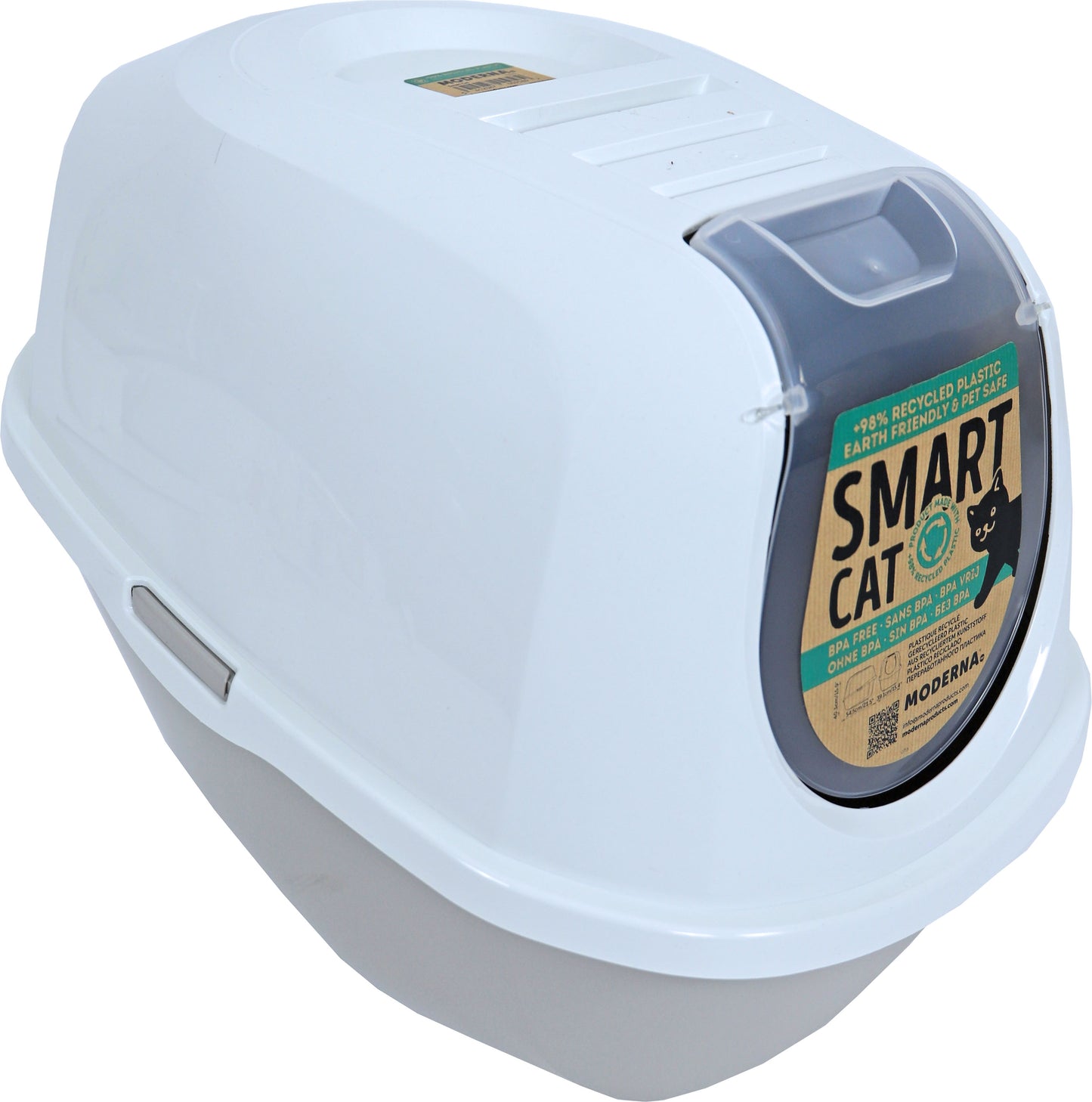 MODERNA - Kattentoilet Smart-Cat, Warmgrijs/Wit