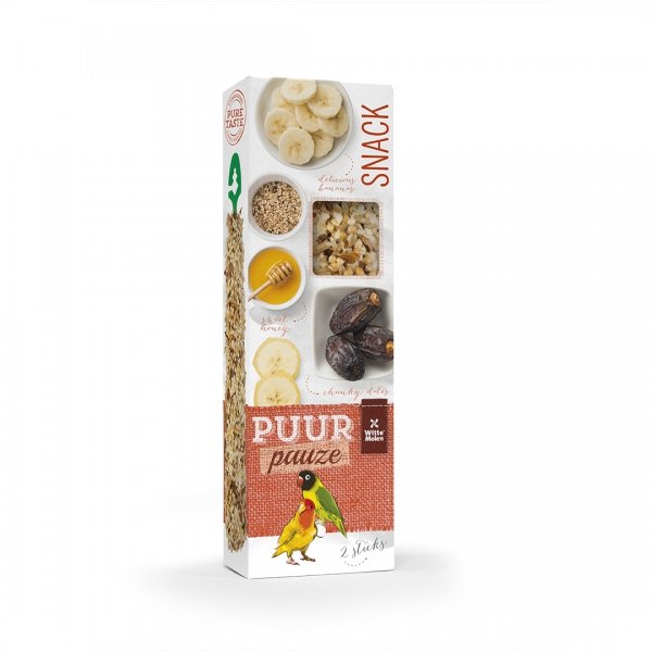 PUUR Pauze Stick Agapornis honing/dadel