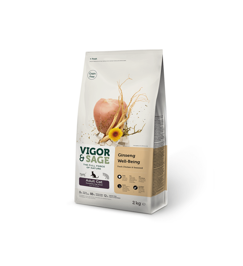 Vigr&Sage - Ginseng Well-Being Volwassen Katten Kattenvoeding