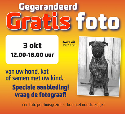 De fotograaf komt en je krijgt een GRATIS foto!