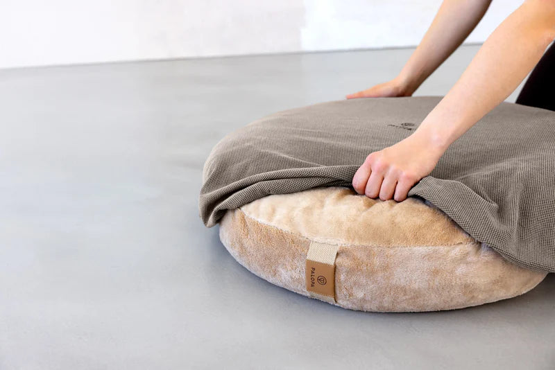 Palopa - Round Dog Bed Cover Donut Fippa Taupe Gray