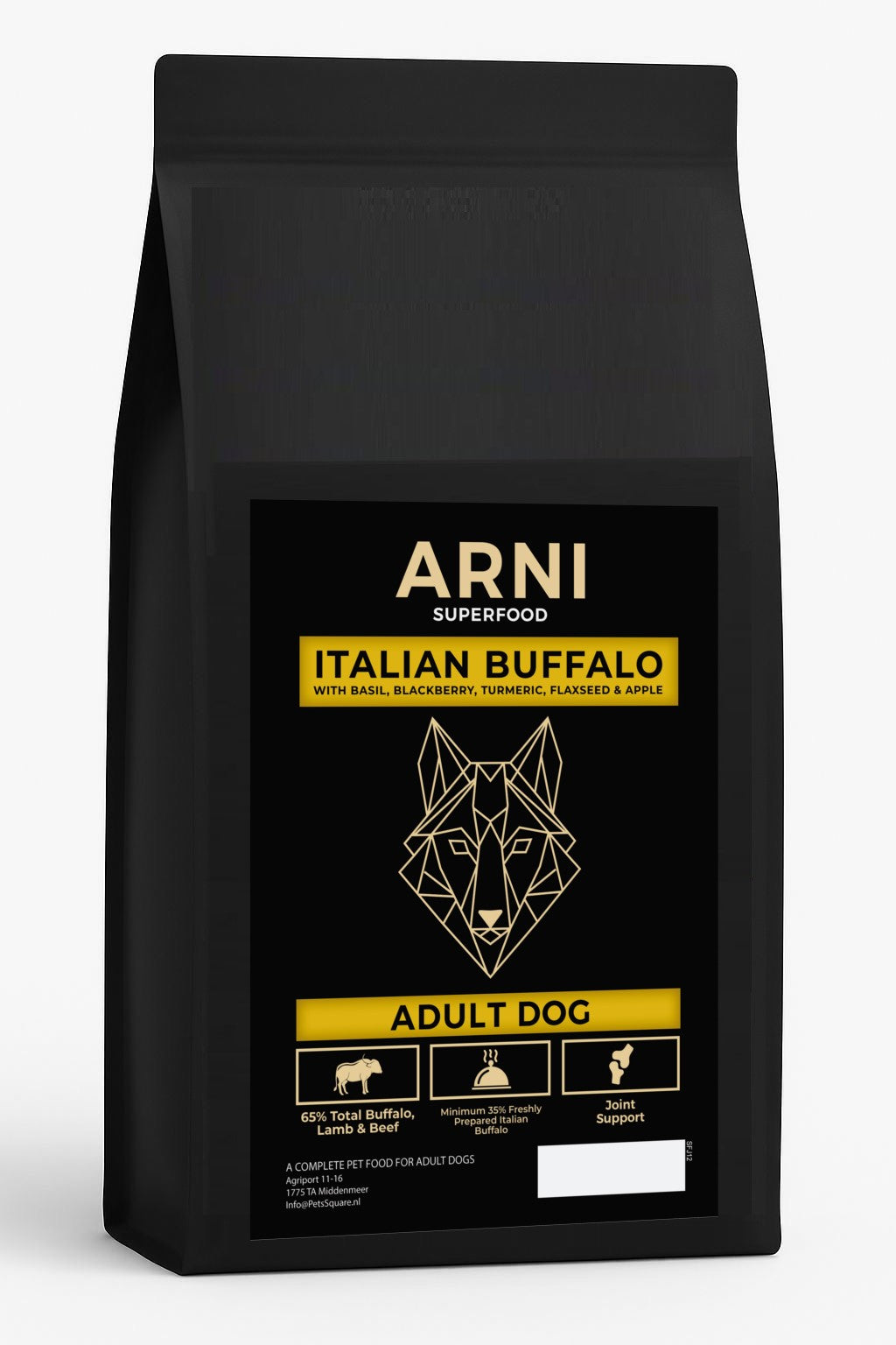 ARNI Superfood - Adult Dog Italian Buffalo with Basil, Blackberry, Turmeric, Flaxseed and Apple