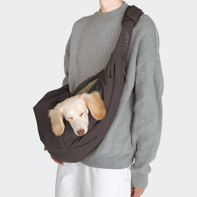Cloud7 - Hondendraagtas LTTL Puffer - Donkergrijs/Khaki