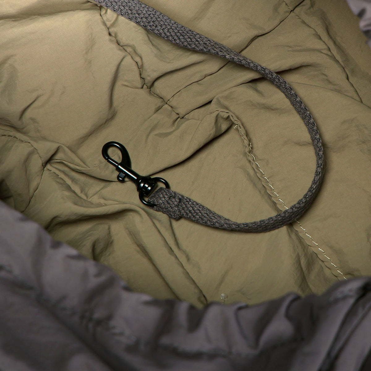 Cloud7 - Hondendraagtas LTTL Puffer Donkergrijs/Khaki