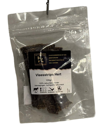 Het Vachtje Snack - Vleesstrips Hert - 100gr