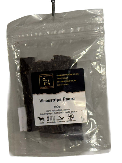 Het Vachtje Snack - Vleesstrips Paard - 100gr