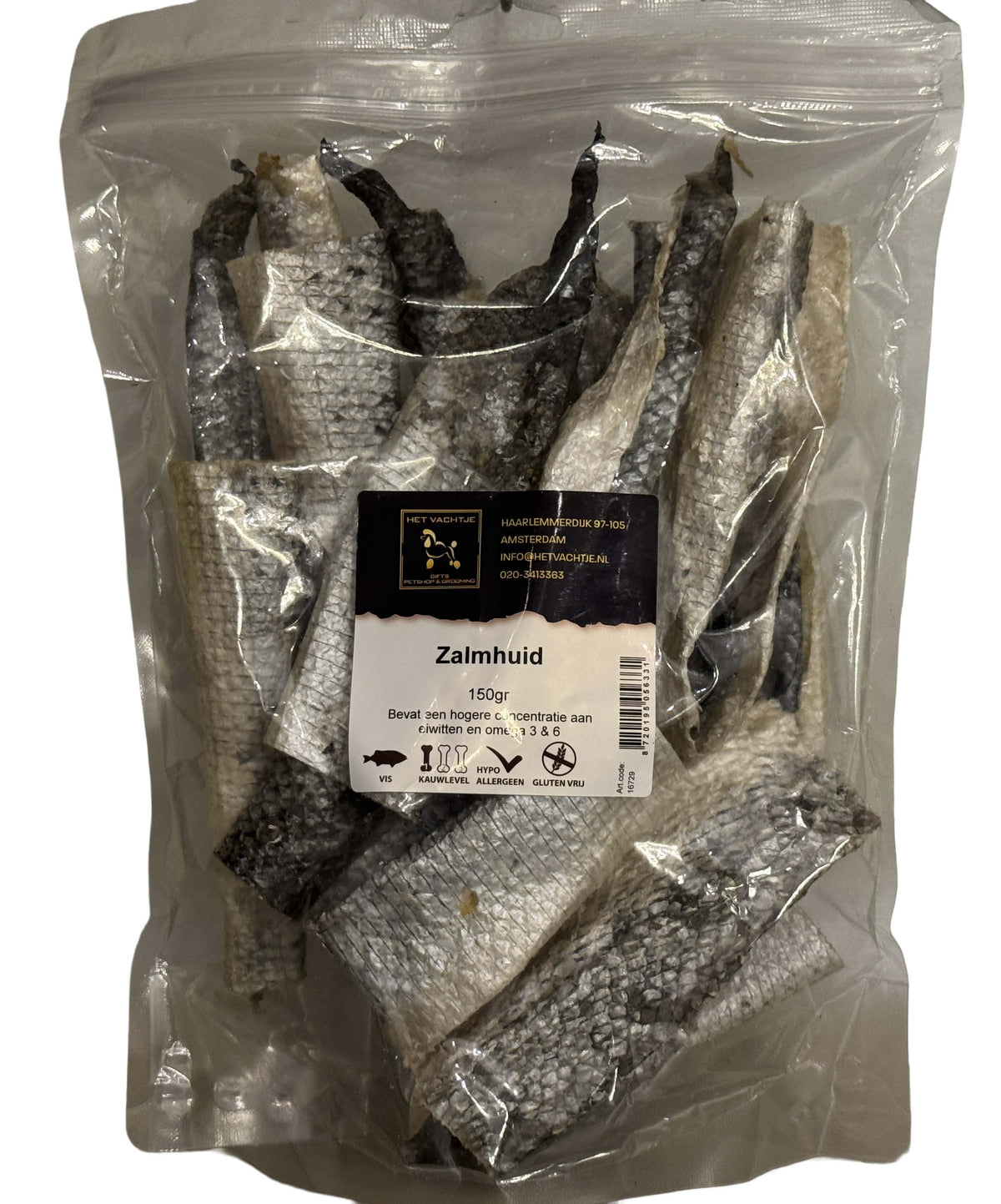 Het Vachtje Snack - Zalmhuid - 150gr