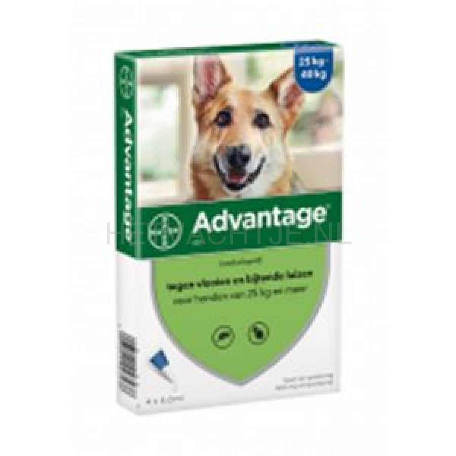 Advantage - Spot-On 4 Pipet Anti-Vlo Middel Voor Honden. 25+ Kg Apotheek